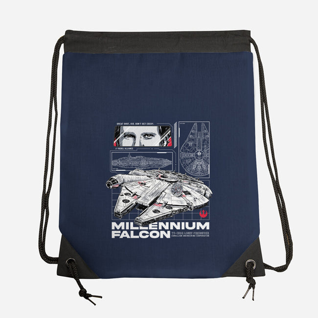 M Falcon Rebel Alliance-None-Drawstring-Bag-alfbocreative