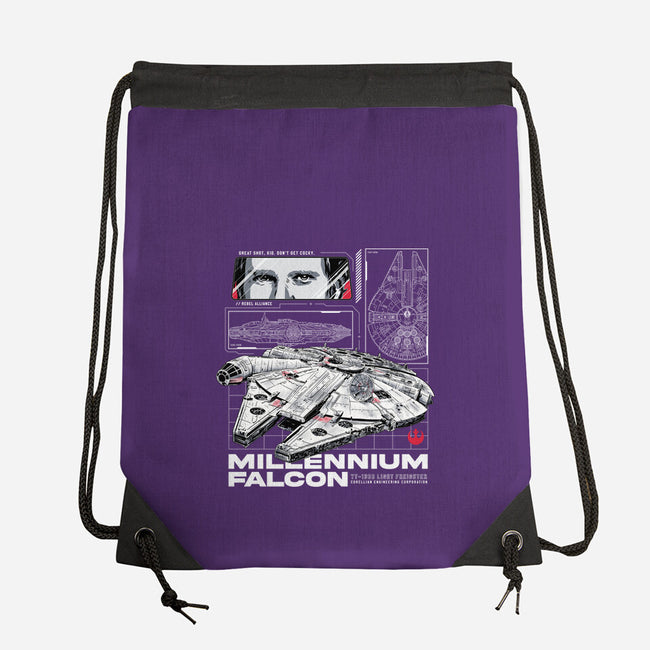 M Falcon Rebel Alliance-None-Drawstring-Bag-alfbocreative