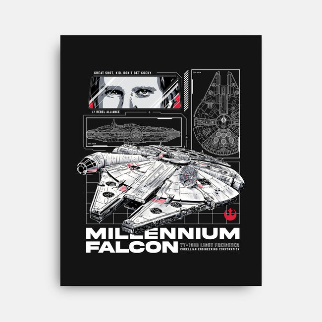 M Falcon Rebel Alliance-None-Stretched-Canvas-alfbocreative