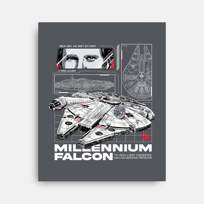 M Falcon Rebel Alliance-None-Stretched-Canvas-alfbocreative
