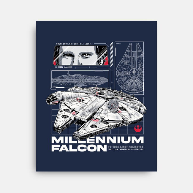M Falcon Rebel Alliance-None-Stretched-Canvas-alfbocreative