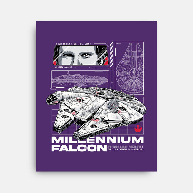 M Falcon Rebel Alliance-None-Stretched-Canvas-alfbocreative