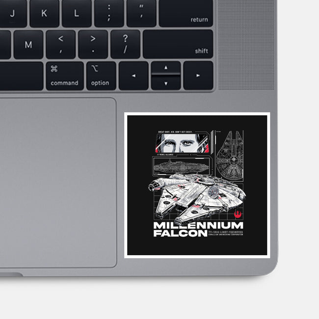 M Falcon Rebel Alliance-None-Glossy-Sticker-alfbocreative