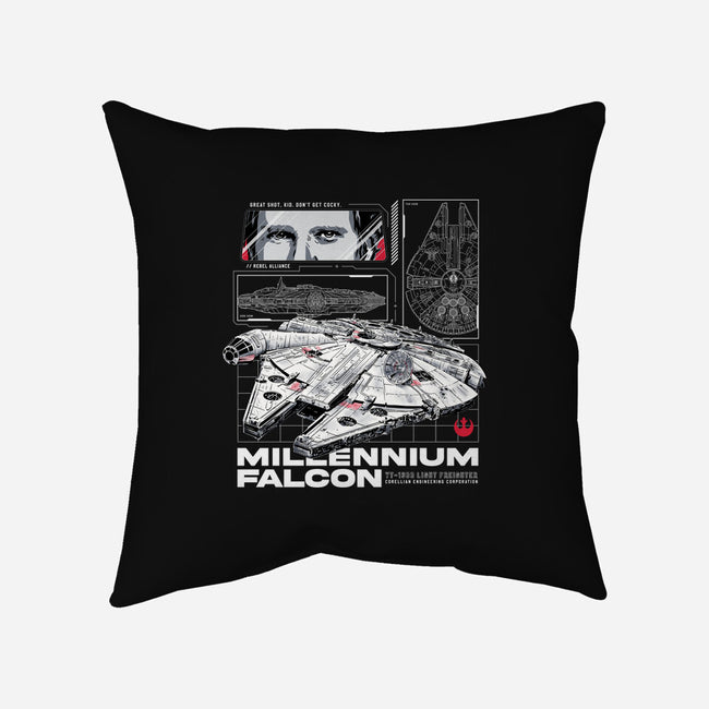 M Falcon Rebel Alliance-None-Removable Cover w Insert-Throw Pillow-alfbocreative