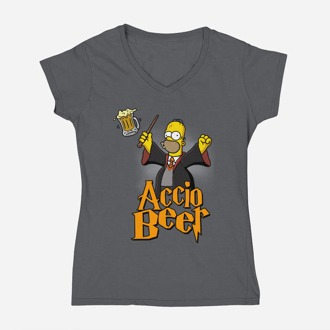 Homer Potter-Womens-V-Neck-Tee-Barbadifuoco