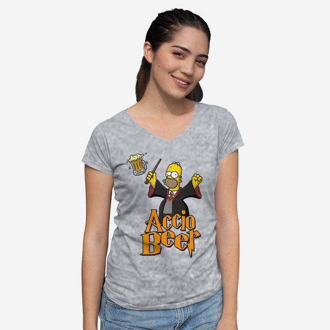 Homer Potter-Womens-V-Neck-Tee-Barbadifuoco