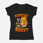 Coffee Boost-Womens-V-Neck-Tee-Tronyx79