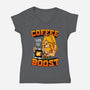 Coffee Boost-Womens-V-Neck-Tee-Tronyx79