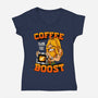 Coffee Boost-Womens-V-Neck-Tee-Tronyx79