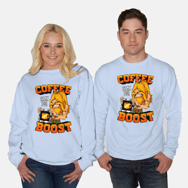 Coffee Boost-Unisex-Crew Neck-Sweatshirt-Tronyx79