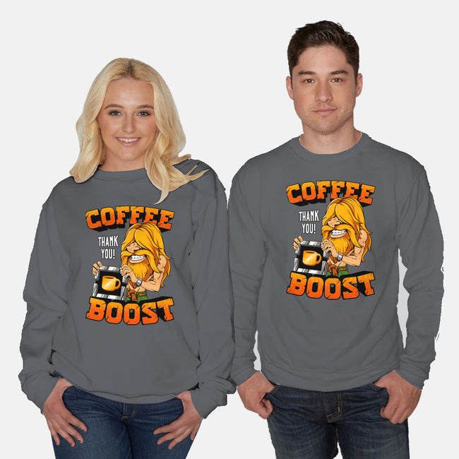 Coffee Boost-Unisex-Crew Neck-Sweatshirt-Tronyx79