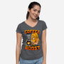 Coffee Boost-Womens-V-Neck-Tee-Tronyx79