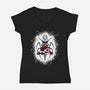 Deepnest Princess-Womens-V-Neck-Tee-JanGrackleArt