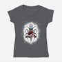 Deepnest Princess-Womens-V-Neck-Tee-JanGrackleArt