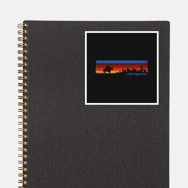 Visit Seattle-None-Glossy-Sticker-rocketman_art