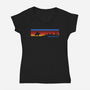 Visit Seattle-Womens-V-Neck-Tee-rocketman_art