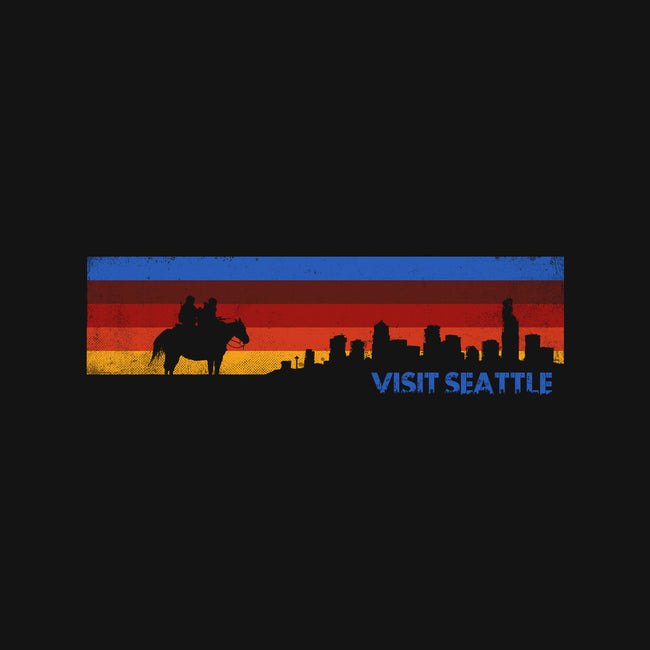Visit Seattle-Womens-V-Neck-Tee-rocketman_art