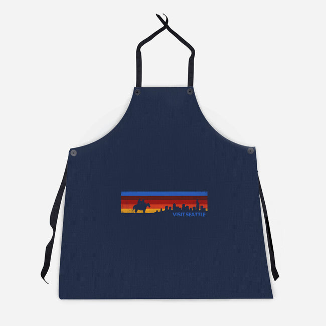 Visit Seattle-Unisex-Kitchen-Apron-rocketman_art