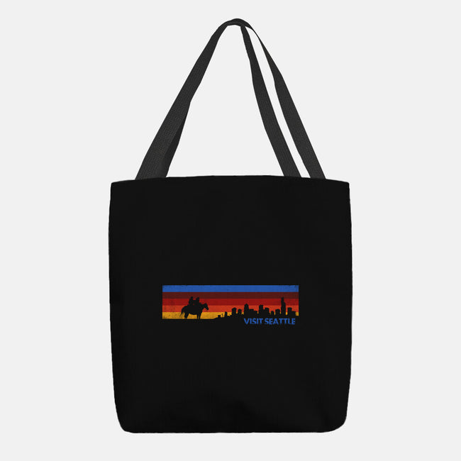 Visit Seattle-None-Basic Tote-Bag-rocketman_art
