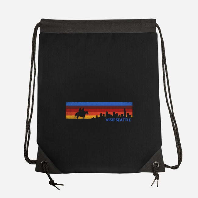 Visit Seattle-None-Drawstring-Bag-rocketman_art