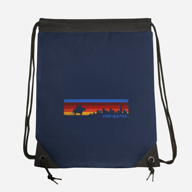Visit Seattle-None-Drawstring-Bag-rocketman_art