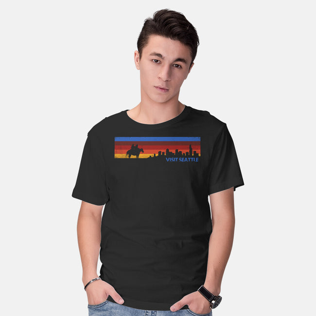 Visit Seattle-Mens-Basic-Tee-rocketman_art