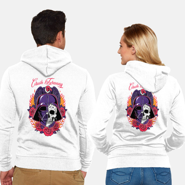 Crush Tyranny-Unisex-Zip-Up-Sweatshirt-P1yu5h