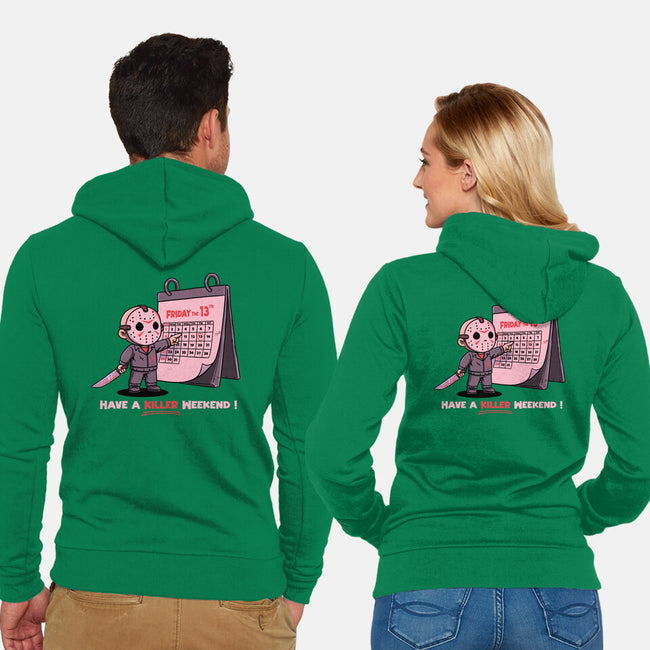Killer Weekend-Unisex-Zip-Up-Sweatshirt-P1yu5h