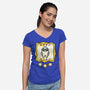Virtual Bulldog-Womens-V-Neck-Tee-estudiofitas
