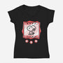 Virtual Beagle-Womens-V-Neck-Tee-estudiofitas