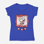 Virtual Beagle-Womens-V-Neck-Tee-estudiofitas