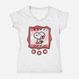 Virtual Beagle-Womens-V-Neck-Tee-estudiofitas