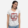 Virtual Beagle-Womens-V-Neck-Tee-estudiofitas