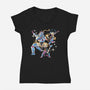 Fullmetal Guitarists-Womens-V-Neck-Tee-naomori