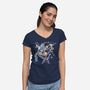 Fullmetal Guitarists-Womens-V-Neck-Tee-naomori