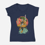 Nopejima Sensei-Womens-V-Neck-Tee-Ionfox