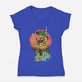 Nopejima Sensei-Womens-V-Neck-Tee-Ionfox
