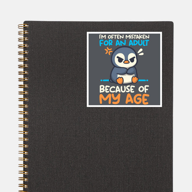 Often Mistaken For An Adult-None-Glossy-Sticker-NemiMakeit