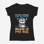 Often Mistaken For An Adult-Womens-V-Neck-Tee-NemiMakeit