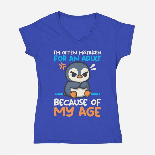Often Mistaken For An Adult-Womens-V-Neck-Tee-NemiMakeit
