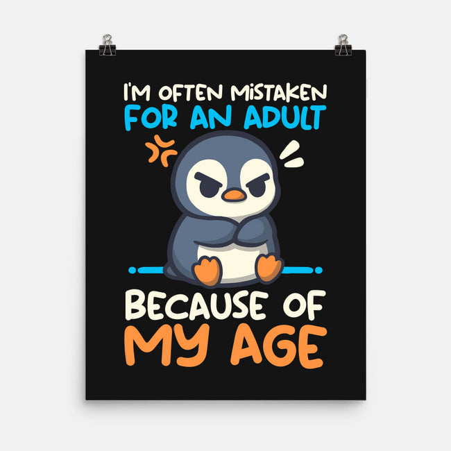 Often Mistaken For An Adult-None-Matte-Poster-NemiMakeit