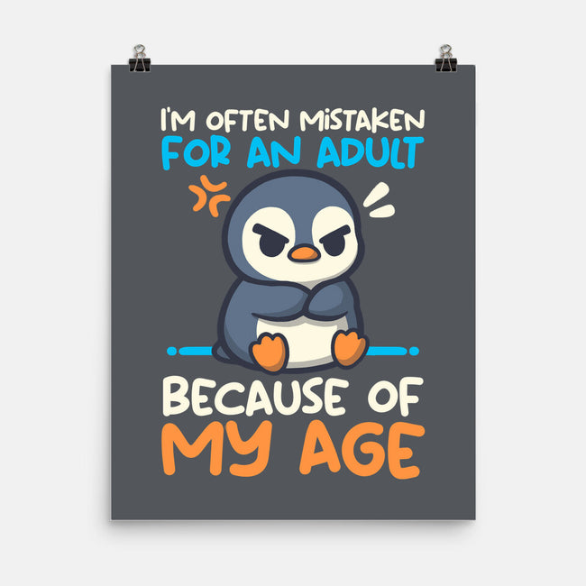 Often Mistaken For An Adult-None-Matte-Poster-NemiMakeit