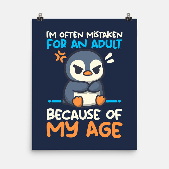 Often Mistaken For An Adult-None-Matte-Poster-NemiMakeit
