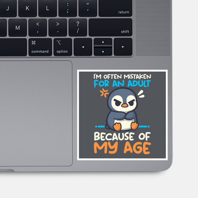 Often Mistaken For An Adult-None-Glossy-Sticker-NemiMakeit