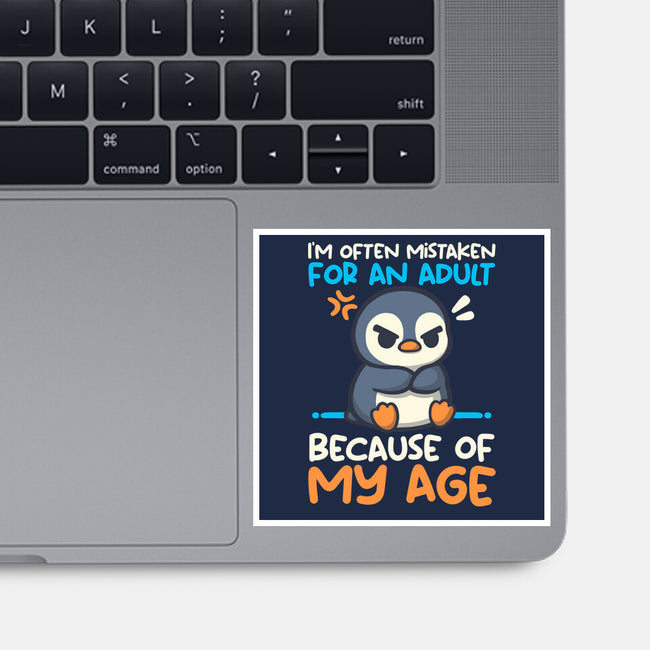 Often Mistaken For An Adult-None-Glossy-Sticker-NemiMakeit