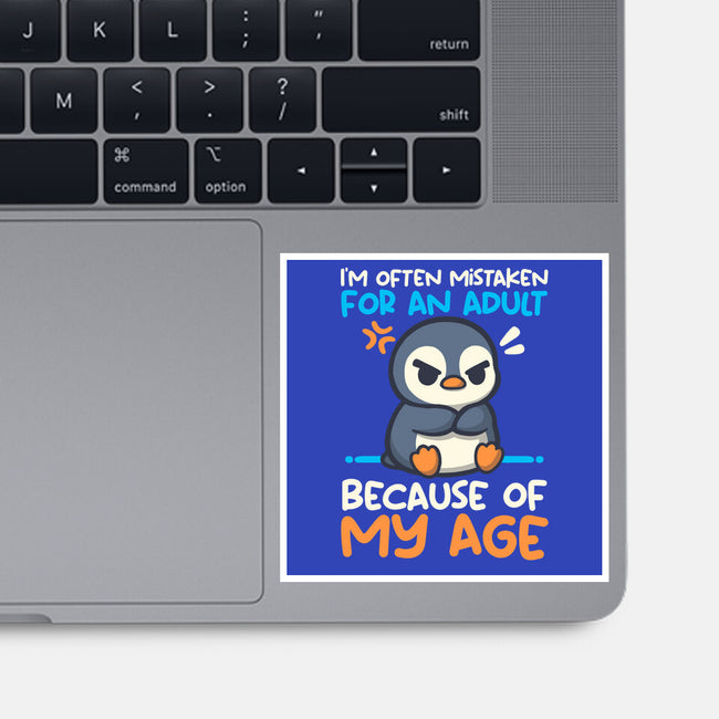 Often Mistaken For An Adult-None-Glossy-Sticker-NemiMakeit