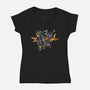 Test Type 01-Womens-V-Neck-Tee-glitchygorilla