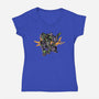 Test Type 01-Womens-V-Neck-Tee-glitchygorilla