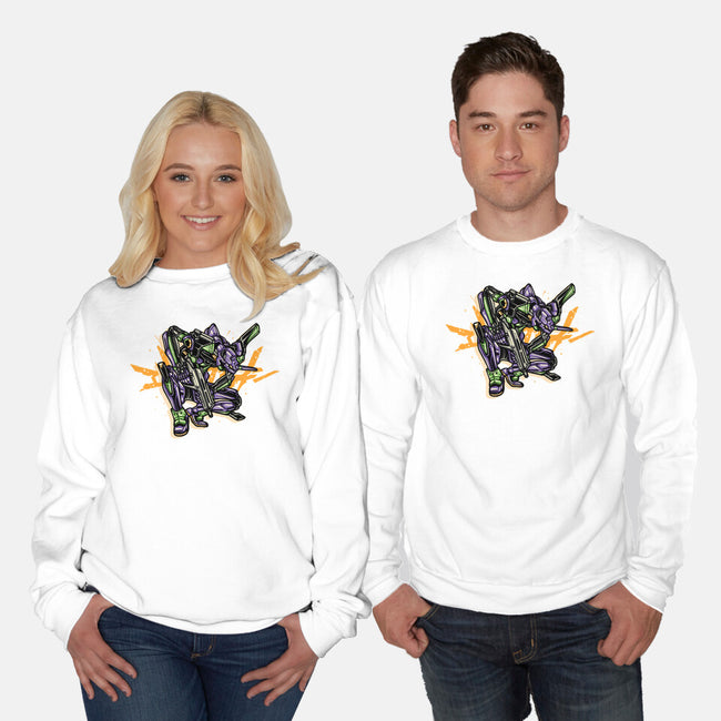 Test Type 01-Unisex-Crew Neck-Sweatshirt-glitchygorilla