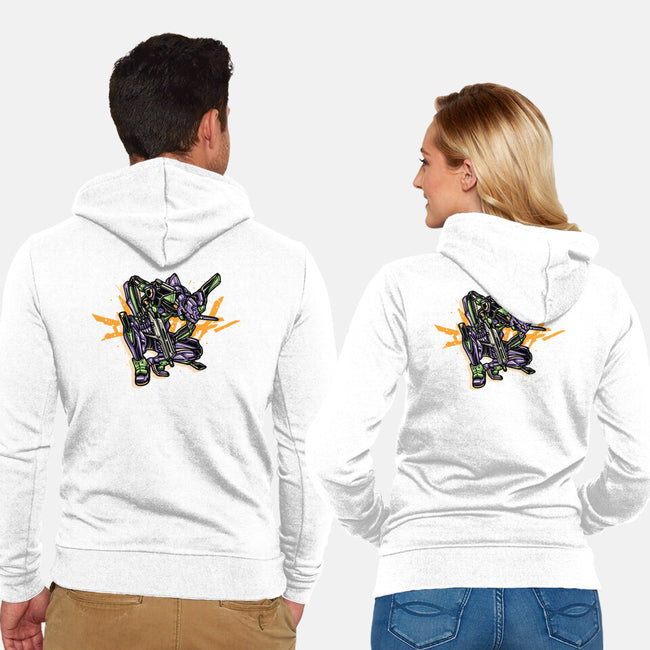 Test Type 01-Unisex-Zip-Up-Sweatshirt-glitchygorilla